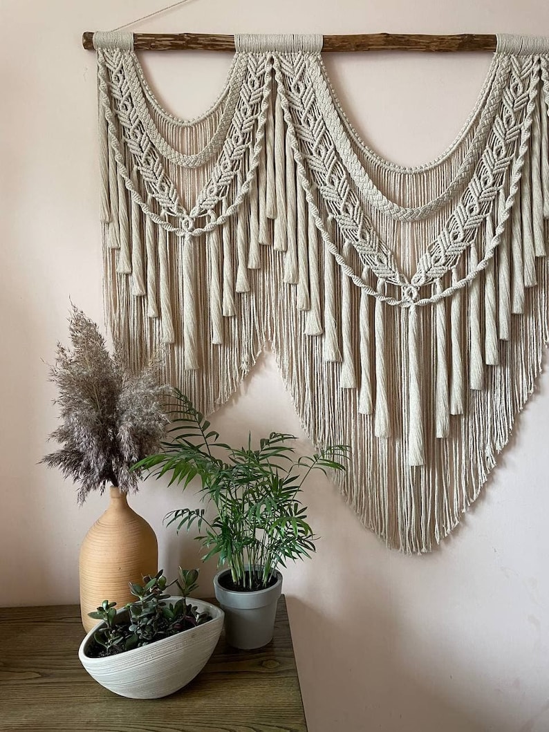 Macrame Wall Hanging, Tapestry Wall Hanging, Large Macrame Wall Hanging, Macrame Wedding Backdrop, Macrame on Driftwood, Woven Hangers image 3