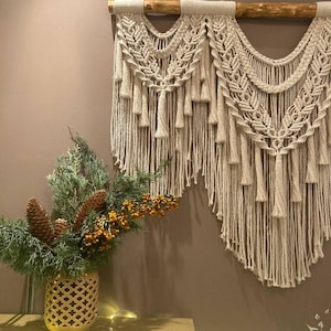 Macrame Wall Hanging, Tapestry Wall Hanging, Large Macrame Wall Hanging, Macrame Wedding Backdrop, Macrame on Driftwood, Woven Hangers image 9