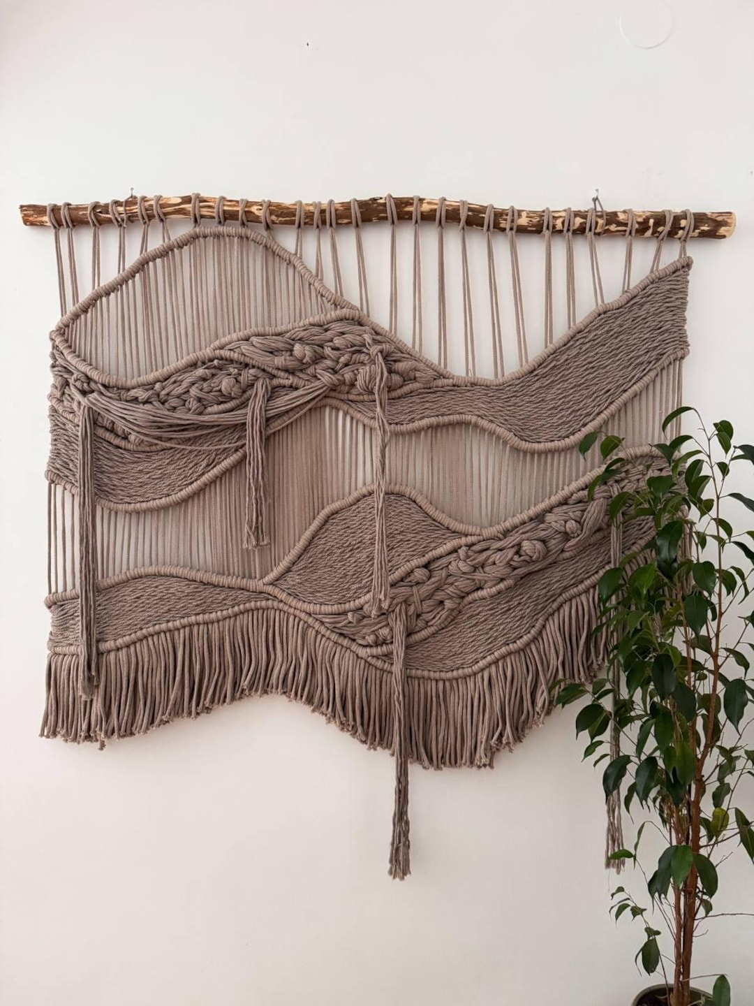 Boho Macrame Wall Hanging – Neutral Fiber Art Decor - Etsy