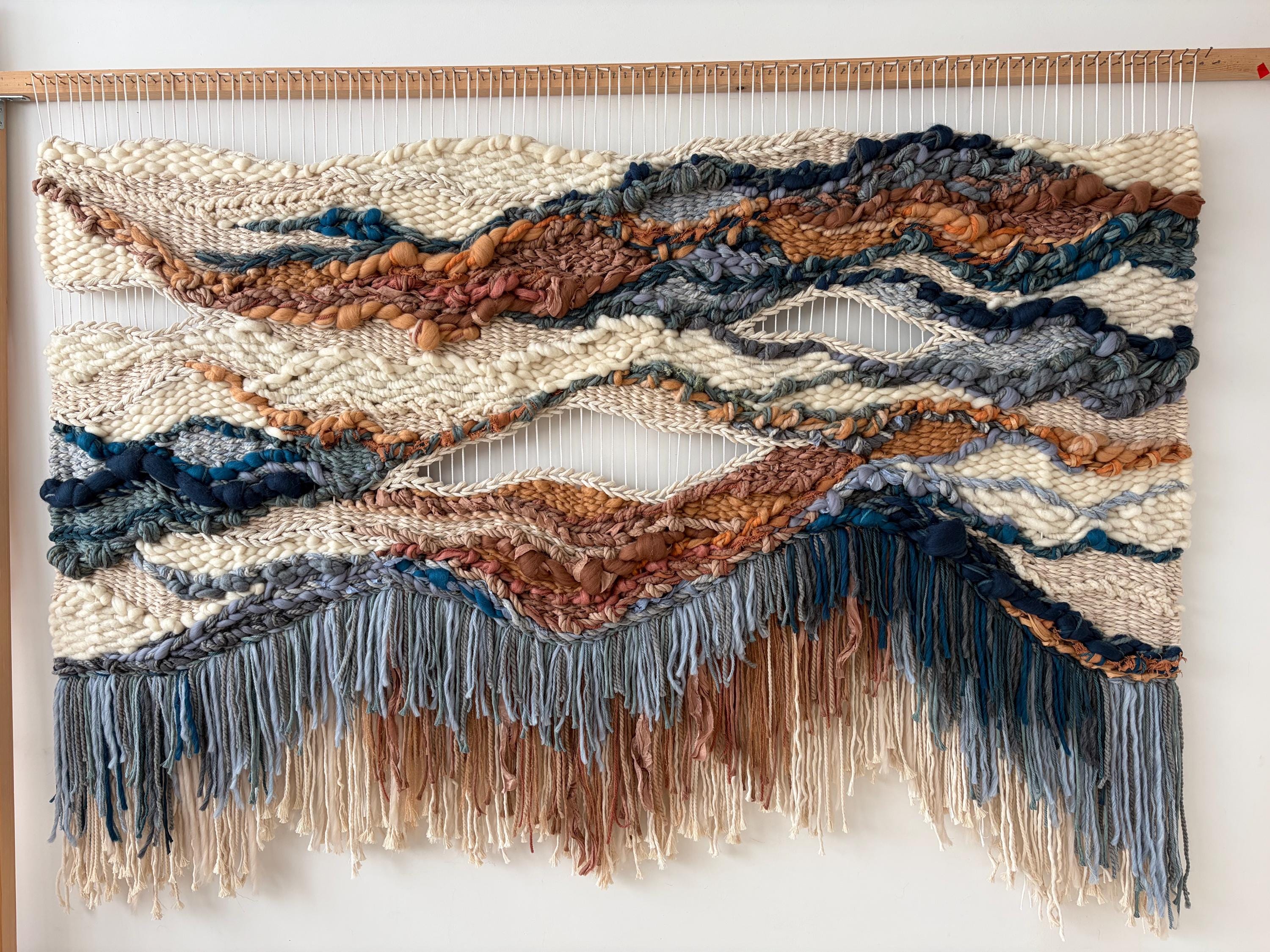 Large Canyon-inspired Woven Wall Hanging – Textured Fiber Art in Cotton ...