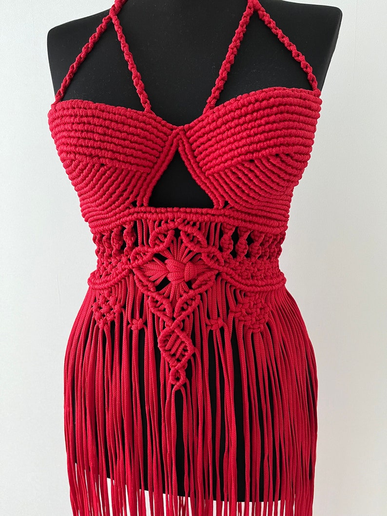 Festival Clothing Macrame Rope Dress Macrame Beachwear Rave Etsy