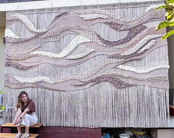 Large Macrame Wall Hanging, Boho Wall Decor, Woven Wall Art, Rustic Wall Hanging, Large Macrame Decor, modern macrame wall hanging tapestry