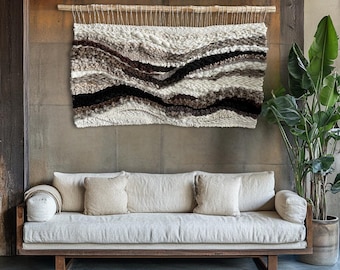 Large Wall Hanging, Woven Tapestry, Fiber Rope Art, Wall Hangings, Macrame Wall Hanging, Bedroom Wall Decor, wall hangings, wall sculpture