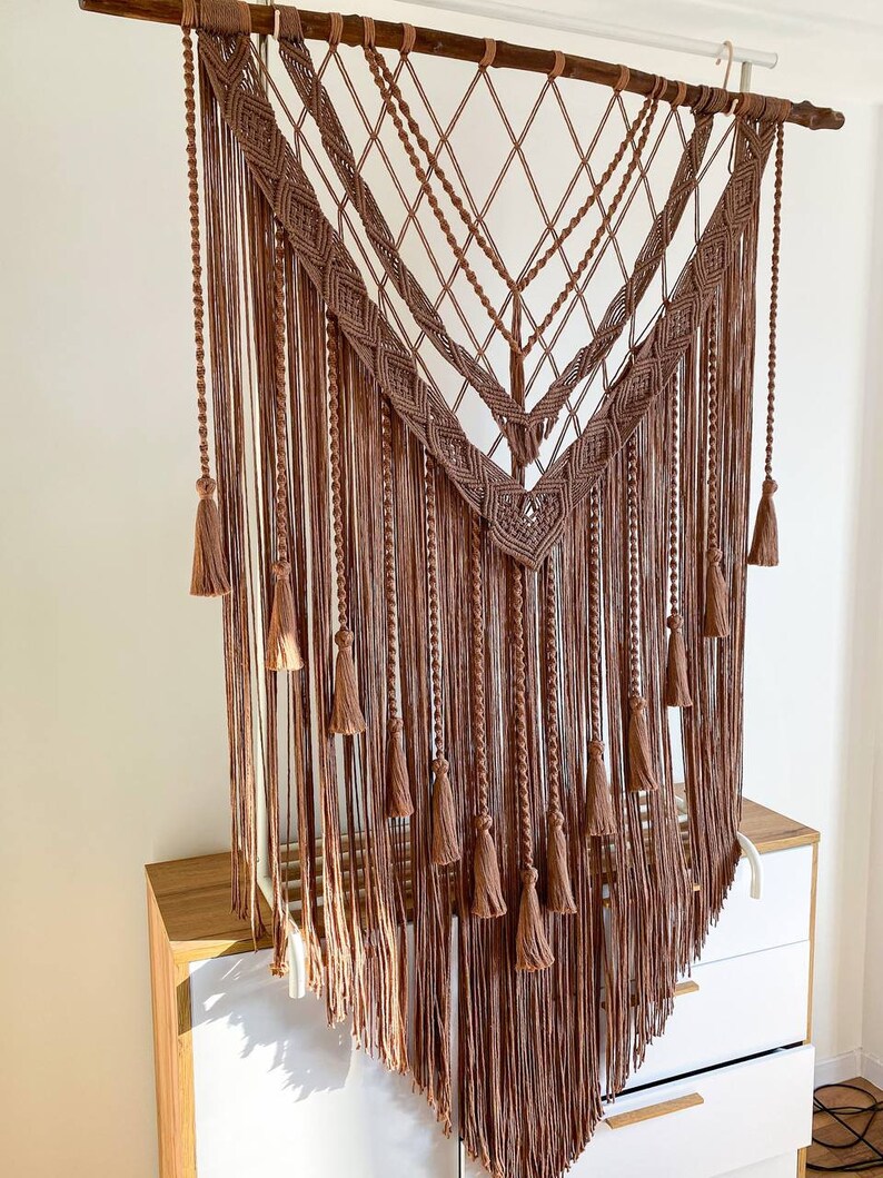 Extra Long Macrame Wall Hanging Macrame Backdrop Interior Etsy