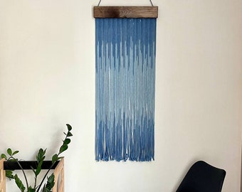 Living room decor, Macrame Wall Hanging large, Tapestry wall hangings, Dyed Macrame, Dip dye fiber art, hand-dyed tapestry, wall decor