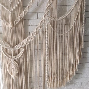 Large Macrame wall hanging, Extra large Macrame Wall decor, bedroom decor, Hanging wall decor, tapestry wall hanging hanging macrame, immagine 5