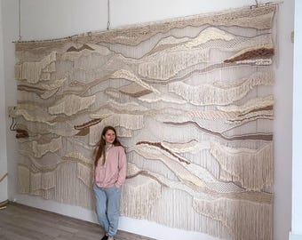 Macrame Wall Art, Boho Wall Decor, Woven Wall Hanging, Modern Macrame Art, Large Wall Hanging, Bohemian Wall Art, Custom Macrame Tapestry