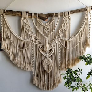 Macrame wall art, Farmhouse decor, Rustic home decor, Tapestry wall hanging, Macrame wall hanging, Boho wall decor, Christmas gift