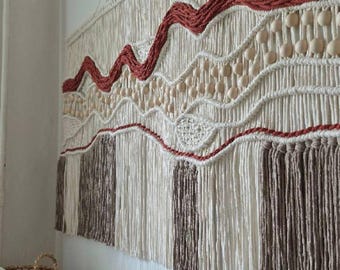 Extra Large Macrame Wall Hanging, Geometric Bohemian Tapestry Decor
