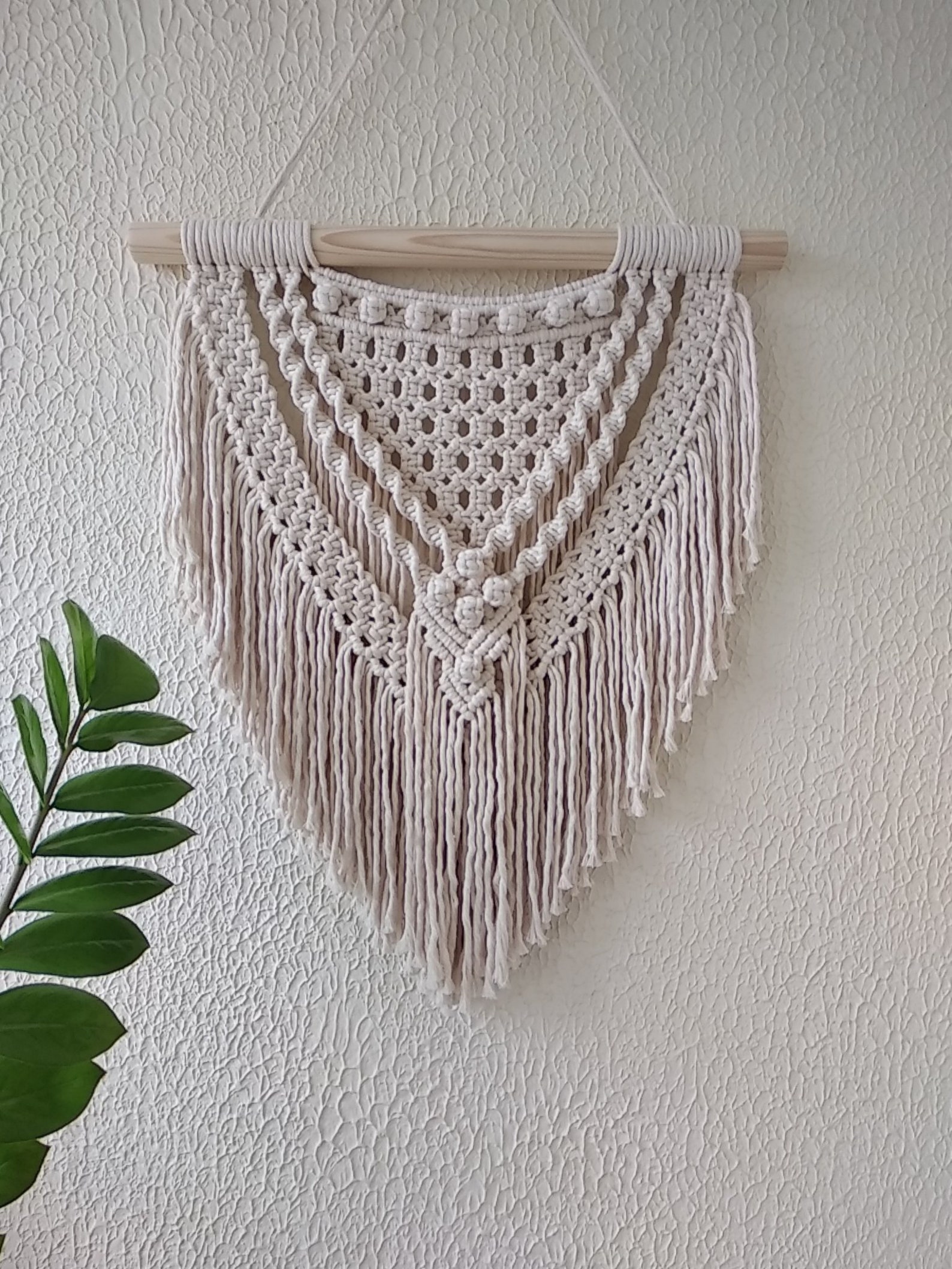 Bohemian wall decor Small Macrame Wall Hanging Bedroom Wall | Etsy