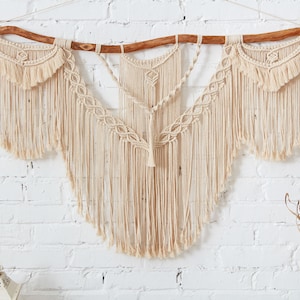Large Macrame Backdrop, Macrame Wall Hanging with tassels, Macrame Mural, Hanging wall decor, Home Decor, Housewarming gift, Bedroom Decor