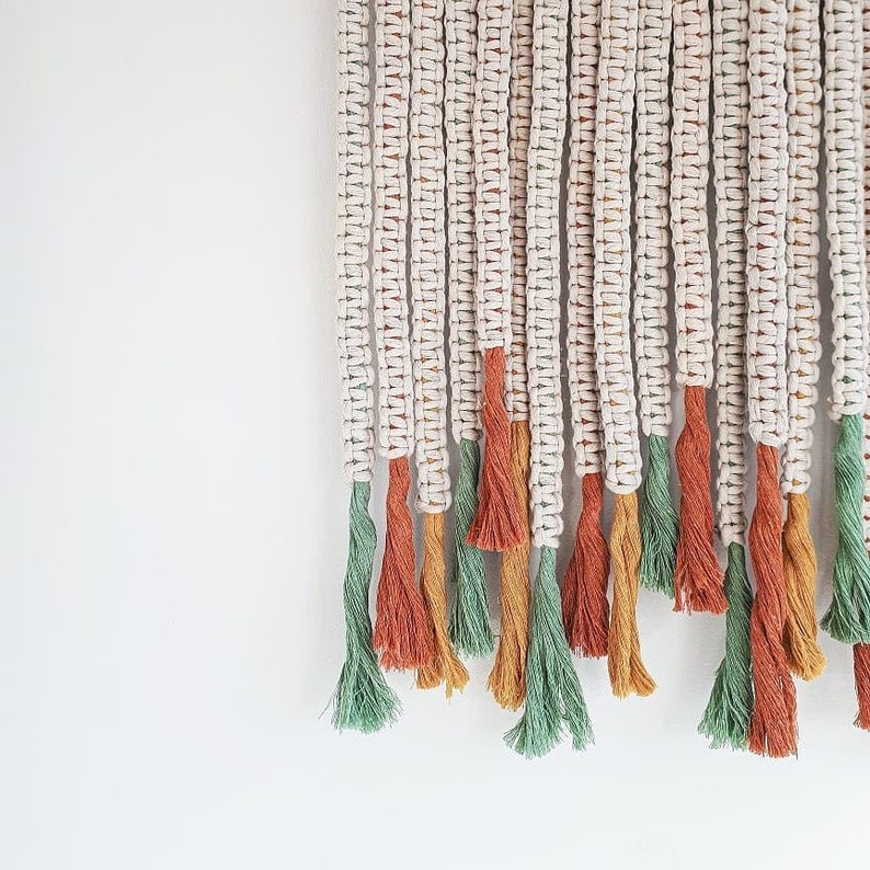 Large Tassels Wall Hanging Natural Boho Wall Decor Color Etsy
