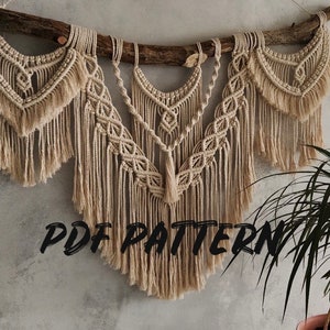 Macrame wall hanging pattern, Macrame Tutorial, DIY Macrame, Macrame wall hanging pattern pdf, macrame wall hanging digital pattern