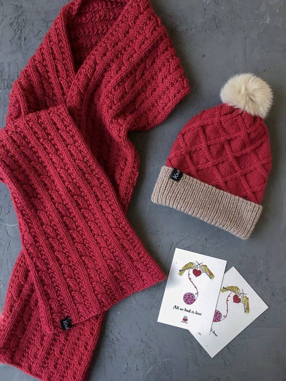 wool hat and scarf
