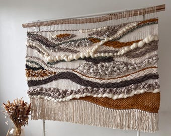 Large macrame wall hanging, Tapestry wall hanging, Woven wall hanging, weaving tapestry, fiber art, boho wall tapestry, macrame wall art