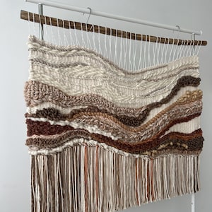 earth tones wall hanging, fiber wall art, textured wall art, large woven wall hanging, wall tapestry, woven wall decor, macrame wall hanging