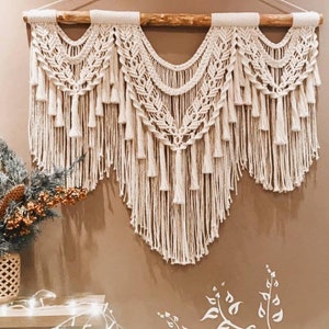 Macrame Wall Hanging, Tapestry Wall Hanging, Large Macrame Wall Hanging, Macrame Wedding Backdrop, Macrame on Driftwood, Woven Hangers image 8