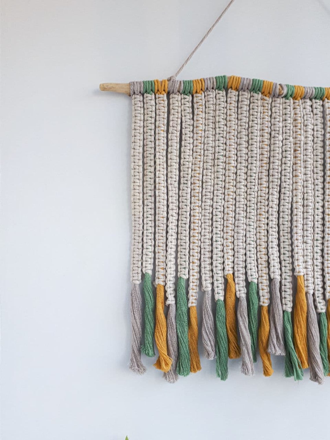 Large Tassels Wall Hanging Natural Boho Wall Decor Color Etsy