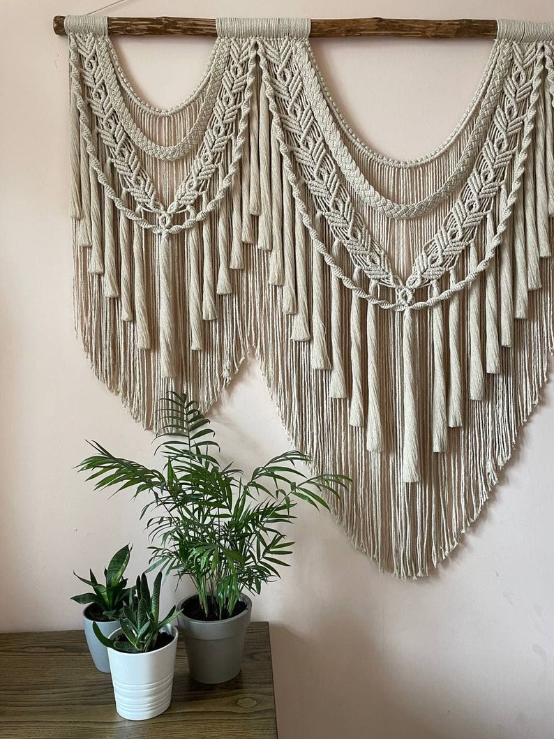 Macrame Wall Hanging, Tapestry Wall Hanging, Large Macrame Wall Hanging, Macrame Wedding Backdrop, Macrame on Driftwood, Woven Hangers image 2