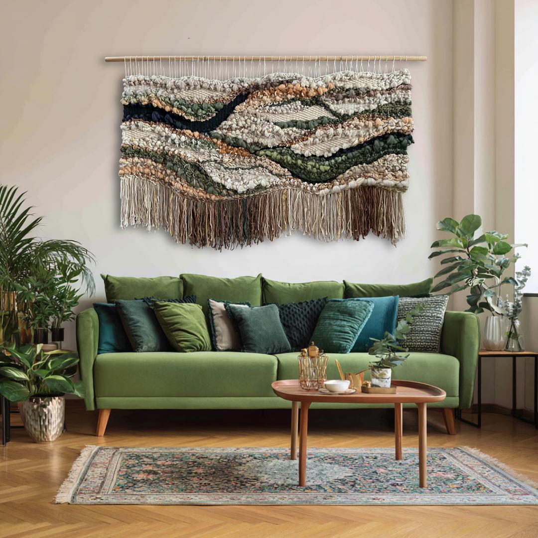 Handwoven Textured Wall Hanging – Earth Tones Fiber Art - Etsy