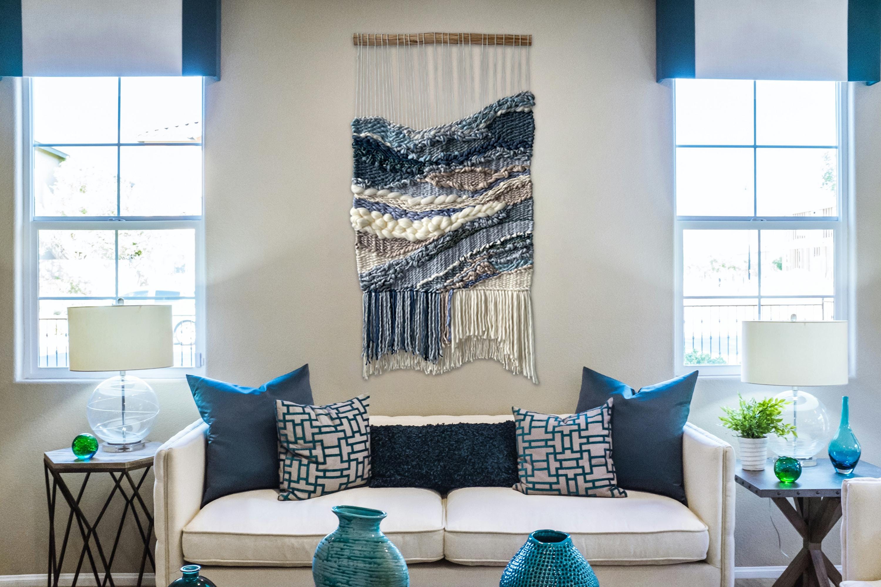 Fiber Wall Art, Textured Wall Art, Long Woven Wall Hanging, Wall ...