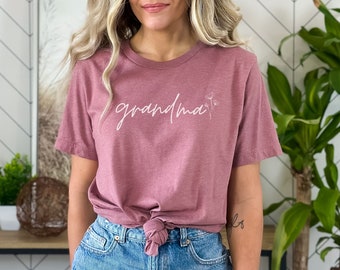 Floral Grandma T-shirt, Grandma Shirt, Grandparents Day, Gender Reveal Shirt, Grandma Gifts, Grandma T-shirt Gift