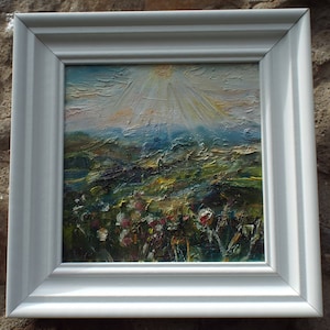 Sunburst over Swaledale. Oil on canvas. Yorkshire Dales