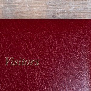 Visitors Book ,Visitor Comments book, Hotel Guest Comments Book, Guest book, Reception book Real Leather Montana Grain image 4