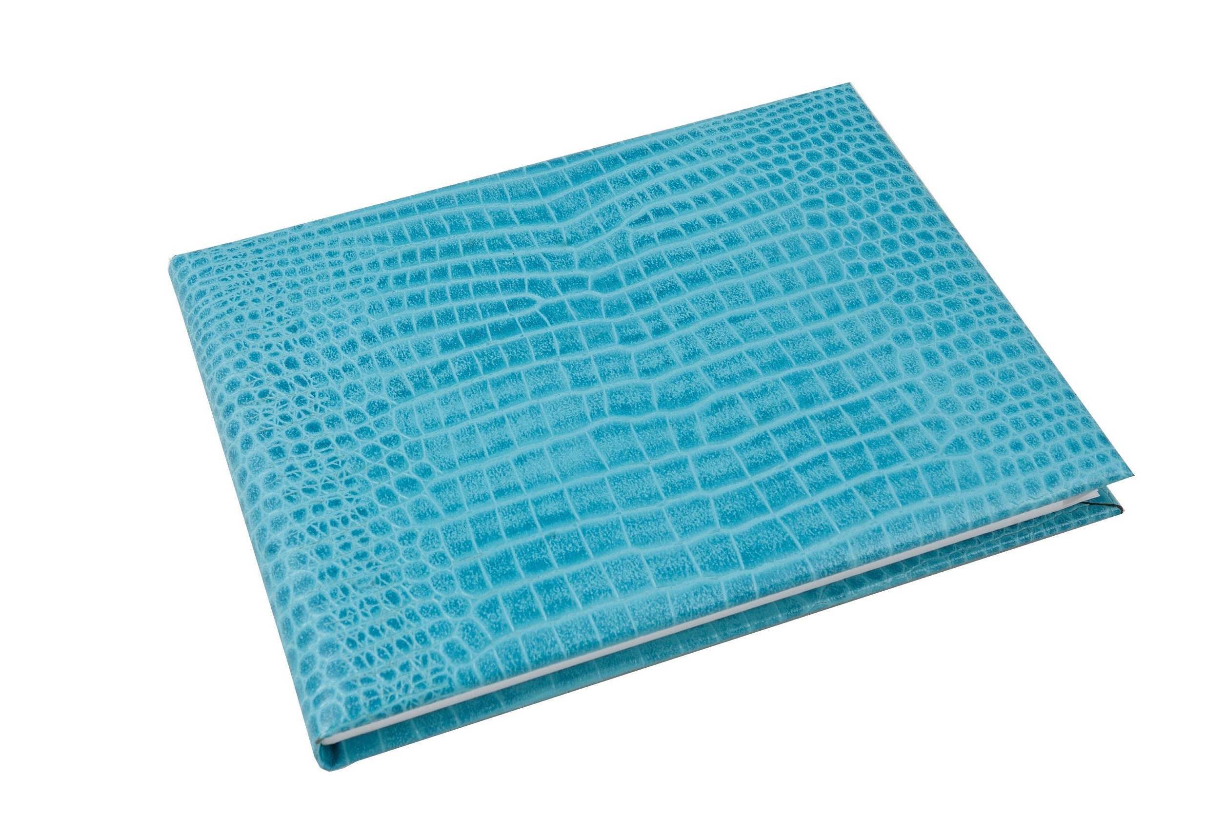 Real Leather Address Book A5 Landscape Desk Address Book Croc Etsy UK