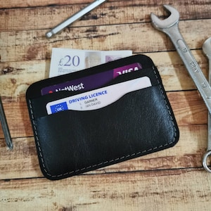 Leder Kreditkartenetui, minimalistische Brieftasche, schlanke Leder Brieftasche, Jackentasche Brieftasche, alltägliche Brieftasche, italienische verstecken