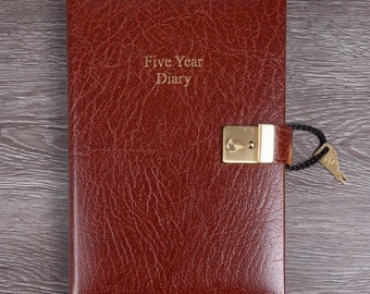Five Year Diary A5 Journal Book ,five Year Memory Book ,leather