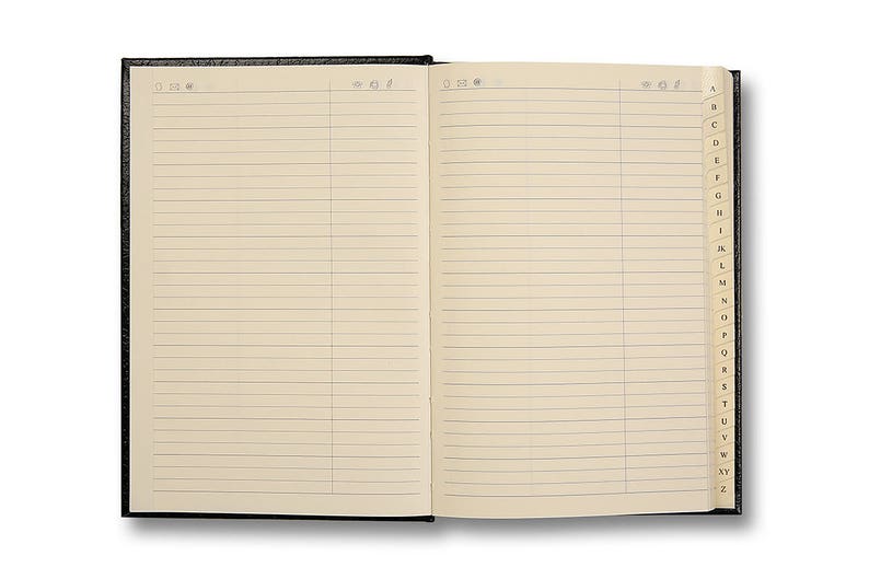 Leather A5 Address Book Contacts Book Desk Address Book Etsy UK