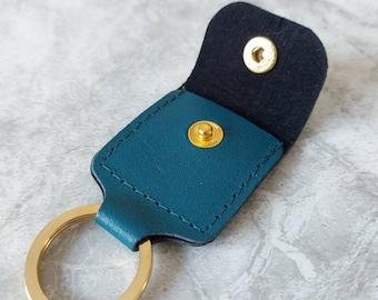 Leather Key Ring Pouch: Trolley Token, SD Card & Guitar Pick Holder