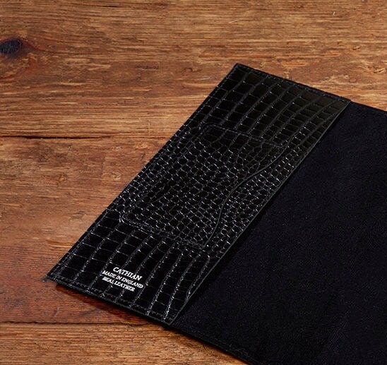 Croc Grained Leather A5 Refillable Notebook: Handmade in England - Etsy