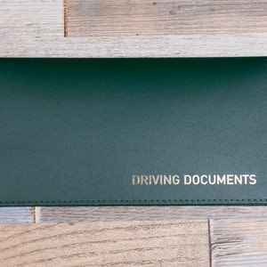 Portefeuille en cuir pour permis de conduire, porte-documents de conduite, organiseur de documents de conduite image 6
