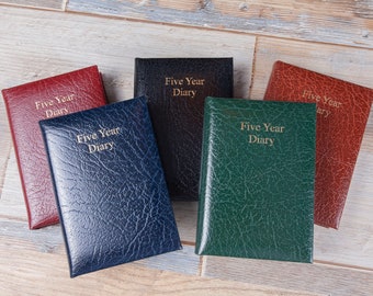 A6 Five Year Diary Book, A6 Journal Dairy ,Five Year Memory Book Real Leather Montana
