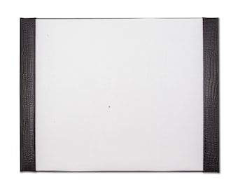 Full Demy Desk Blotter Writing Pad Military Style Real Leather Deluxe Quality Croc Print