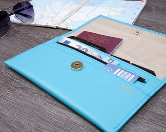 Deluxe Travel Organiser ,Passport holder , Documents Organiser Real Leather Tuscana Grain