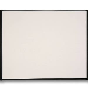 May include: A black leather desk pad with a white surface. The pad has black leather edges.
