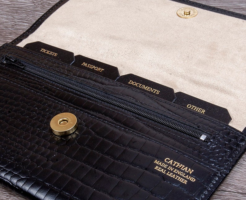 Deluxe Travel Organiser Documents Wallet Travel Wallet Real Etsy