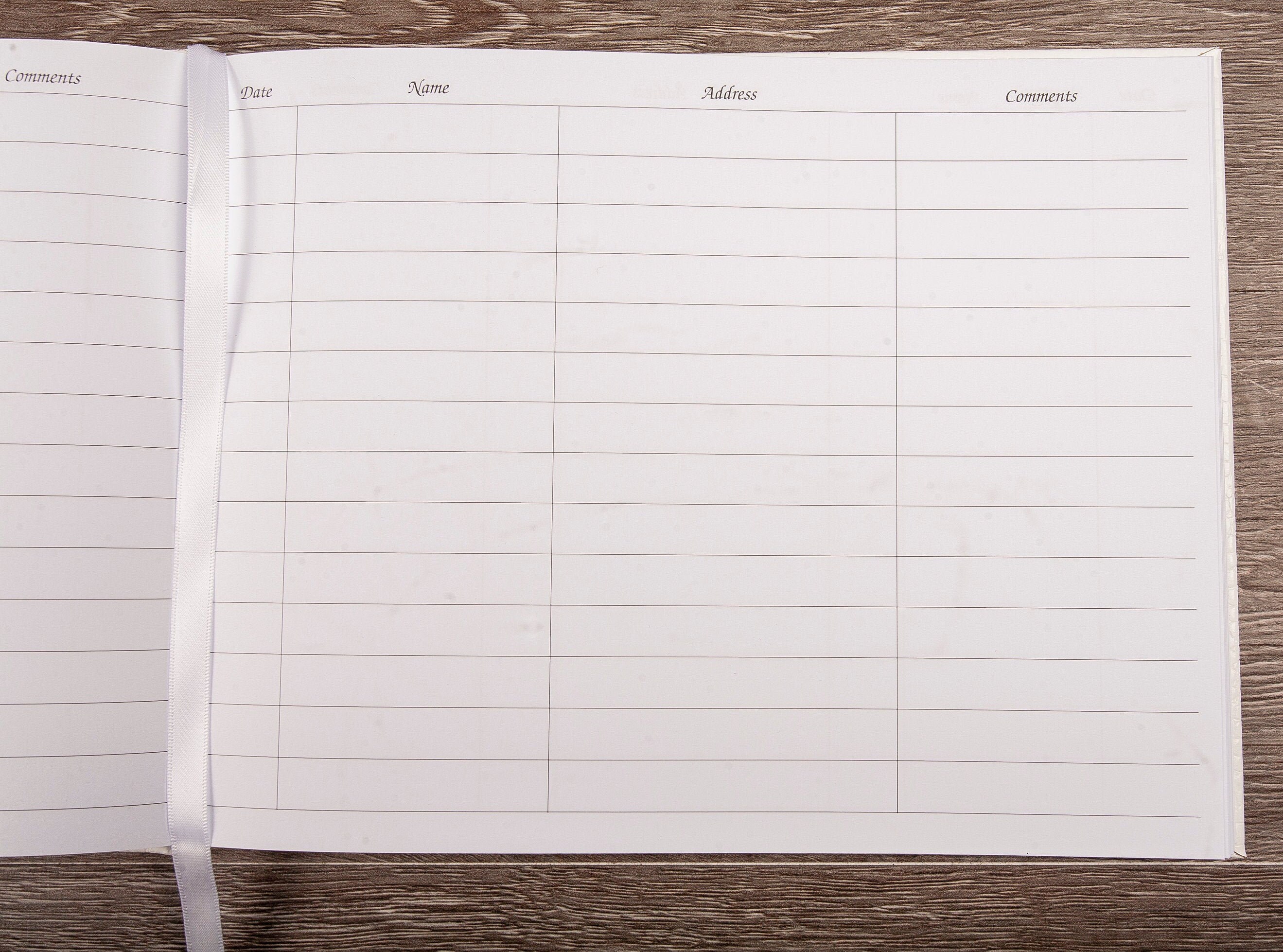 Deluxe Visitors Book Guest book Visitor Comments book Hotel Etsy