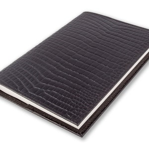Croc Print Leather A5 Refillable Diary: Handmade in England