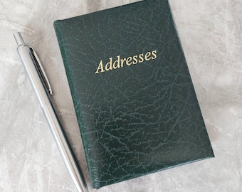 Mini Leather Address Book, Pocket Address Book , Real Leather