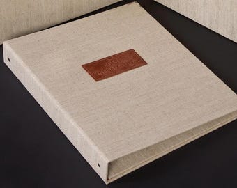Linen Guest Information Folder: Hotel AirBnb Room Organizer