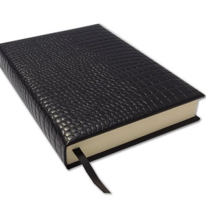 Croc Leather Notebook: A5/A4 Lined Journal, Handmade in England