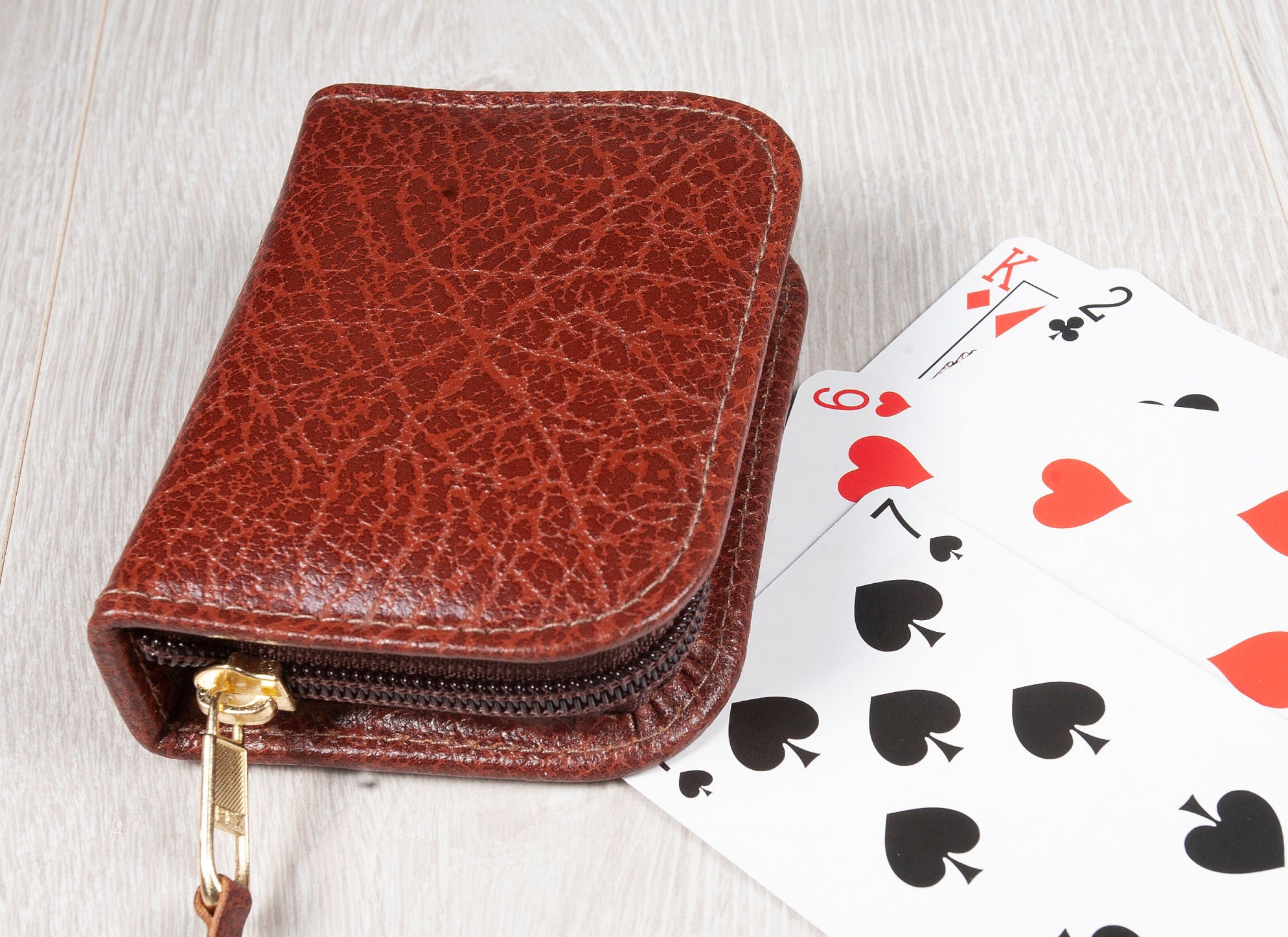 Leather Playing Card Case Poker Cards Case Single Deck Etsy Ireland
