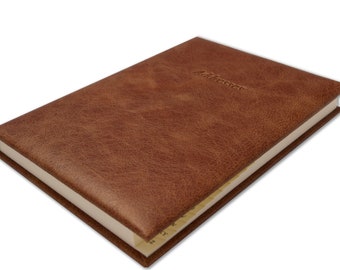 Leather A5 Address Book , B2 address book,Contacts Book , Desk Address Book ,Vintage Italian Hide
