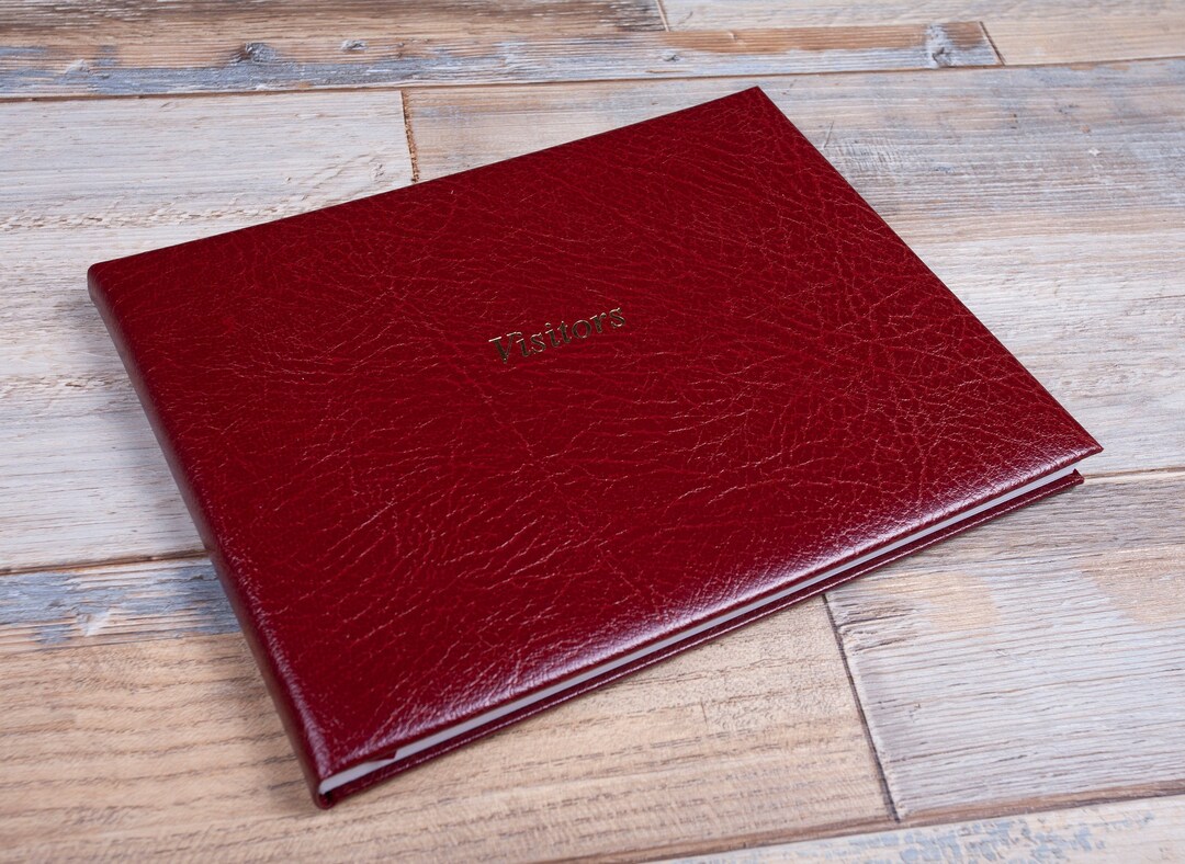 Leather Visitors Book, Deluxe Guest Book, Visitor Comments Book, Hotel Guest Comments Book Real
