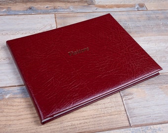 Leather Visitors Book, Deluxe Guest book, Visitor Comments book, Hotel Guest Comments Book Real Leather Montana Grain