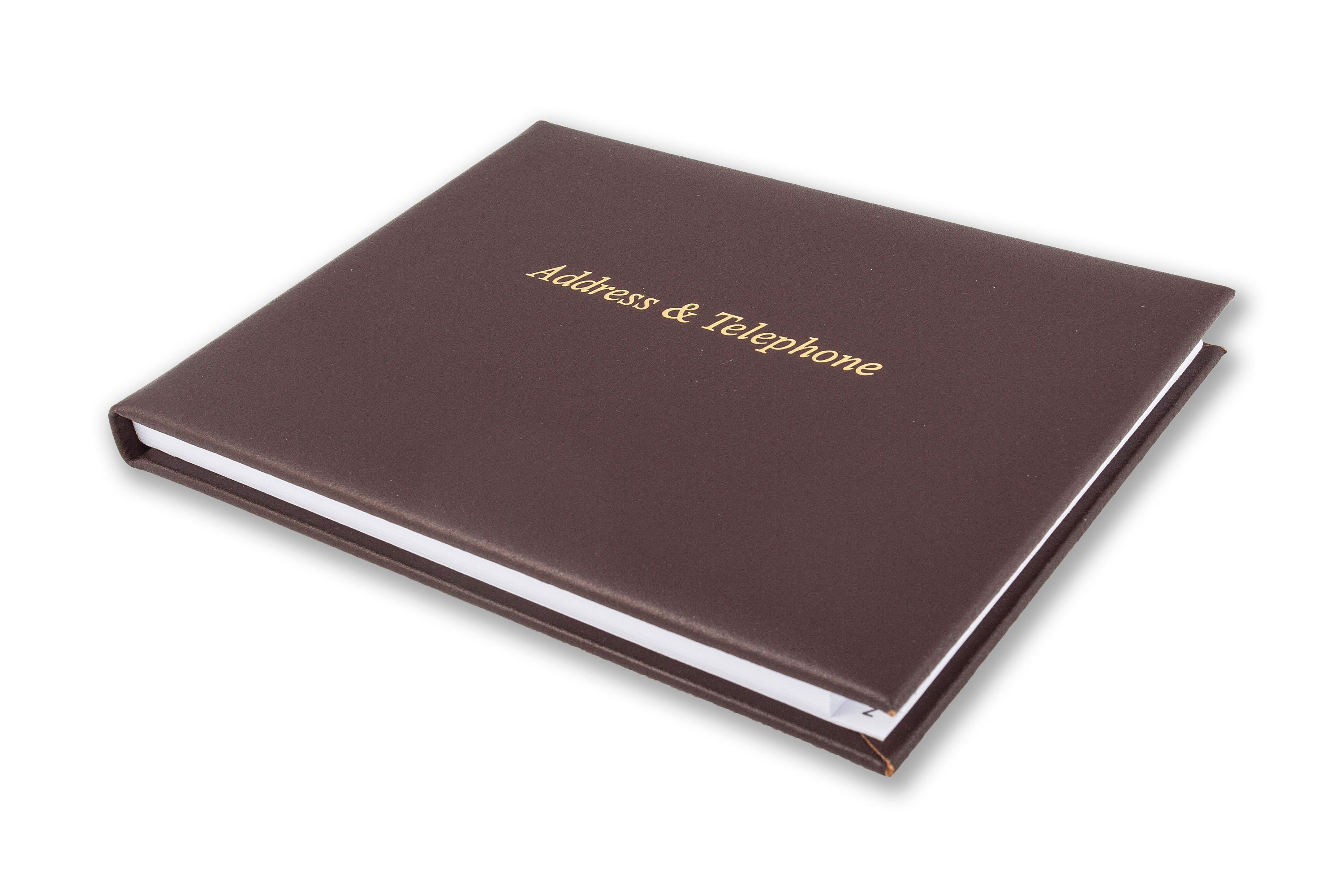 Leather Address & Telephone Book A5 Landscape Desk Address Etsy